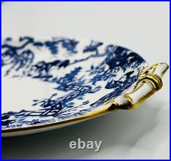 Royal Crown Derby Blue Mikado Gravy Boat and Underplate Bone China Excellent