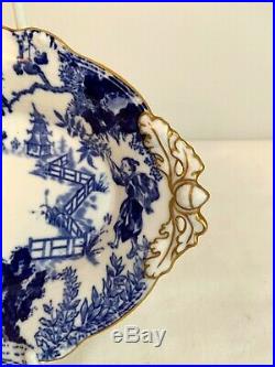 Royal Crown Derby Blue Mikado Oval Footed Dish Date Code 1928