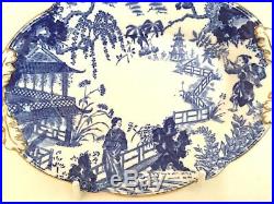 Royal Crown Derby Blue Mikado Oval Footed Dish Date Code 1928