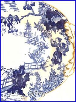 Royal Crown Derby Blue Mikado Oval Footed Dish Date Code 1928