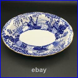 Royal Crown Derby Blue Mikado Oval Vegetable Serving Dish Ch6064