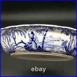 Royal Crown Derby Blue Mikado Oval Vegetable Serving Dish Ch6064