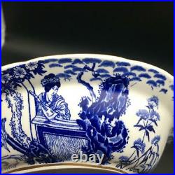 Royal Crown Derby Blue Mikado Oval Vegetable Serving Dish Ch6064