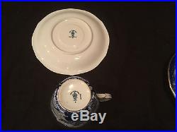 Royal Crown Derby Blue Mikado Set Of 7 Cups And 9 Saucers