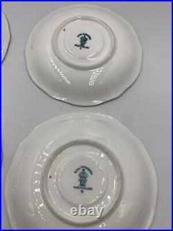 Royal Crown Derby Blue Mikado Set Of Four Demitasse Tea Cups Saucers. Bone China