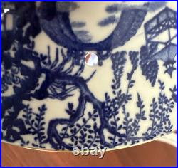 Royal Crown Derby Blue Mikado Teapot & Sugar Bowl & Creamer? Gold Rim 28.5