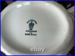 Royal Crown Derby Blue Mikado Teapot & Sugar Bowl & Creamer? Gold Rim 28.5