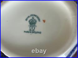 Royal Crown Derby Blue Mikado Teapot & Sugar Bowl & Creamer? Gold Rim 28.5