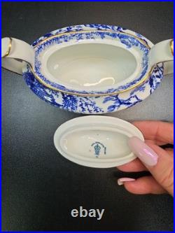 Royal Crown Derby, Blue Mikado, Vintage, Teapot, Sugar, 2 Creamer, lids