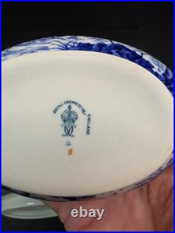Royal Crown Derby, Blue Mikado, Vintage, Teapot, Sugar, 2 Creamer, lids