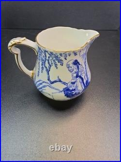 Royal Crown Derby, Blue Mikado, Vintage, Teapot, Sugar, 2 Creamer, lids