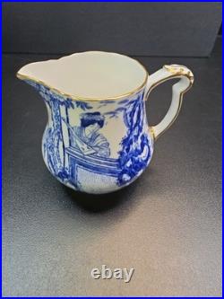 Royal Crown Derby, Blue Mikado, Vintage, Teapot, Sugar, 2 Creamer, lids