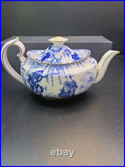 Royal Crown Derby, Blue Mikado, Vintage, Teapot, Sugar, 2 Creamer, lids