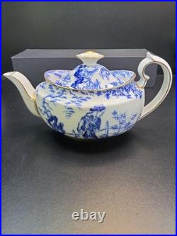 Royal Crown Derby, Blue Mikado, Vintage, Teapot, Sugar, 2 Creamer, lids