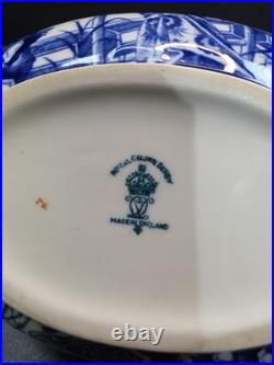 Royal Crown Derby, Blue Mikado, Vintage, Teapot, Sugar, 2 Creamer, lids
