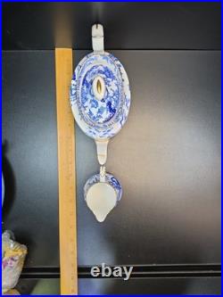 Royal Crown Derby, Blue Mikado, Vintage, Teapot, Sugar, 2 Creamer, lids