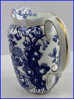 Royal Crown Derby Blue Mikado Water Jug Pitcher 1912 Date Stamp 5 3/4 tall