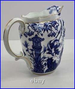 Royal Crown Derby Blue Mikado Water Jug Pitcher 1912 Date Stamp 5 3/4 tall