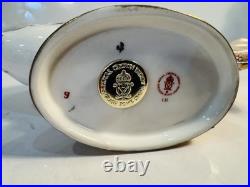 Royal Crown Derby Bone China Carp Fish Handpainted with22k Gold Stopper Perfect