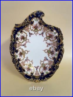 Royal Crown Derby Bone China Cobalt Desert Service Bowl Flower Baskets Gilt 3707