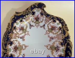 Royal Crown Derby Bone China Cobalt Desert Service Bowl Flower Baskets Gilt 3707