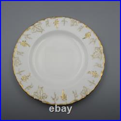 Royal Crown Derby Bone China VINE GOLD Salad Plates Set of Ten