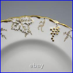 Royal Crown Derby Bone China VINE GOLD Salad Plates Set of Ten