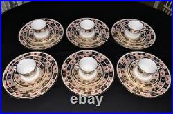 Royal Crown Derby Border Bone China (30pc) 6 X 5 Pc Settings / England