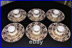 Royal Crown Derby Border Bone China (30pc) 6 X 5 Pc Settings / England