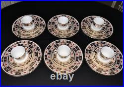 Royal Crown Derby Border Bone China (30pc) 6 X 5 Pc Settings / England