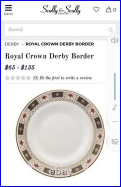 Royal Crown Derby Border Bone China (30pc) 6 X 5 Pc Settings / England