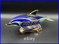 Royal Crown Derby Bottlenose Dolphin Paperweight Bone China England No Stopper