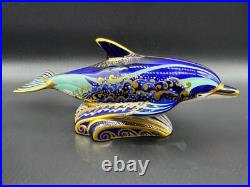 Royal Crown Derby Bottlenose Dolphin Paperweight Bone China England No Stopper