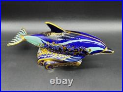 Royal Crown Derby Bottlenose Dolphin Paperweight Bone China England No Stopper