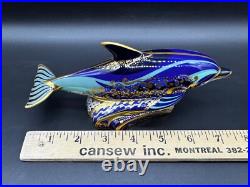 Royal Crown Derby Bottlenose Dolphin Paperweight Bone China England No Stopper