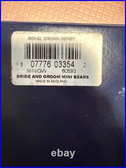 Royal Crown Derby Bride And Groom Mini Bears