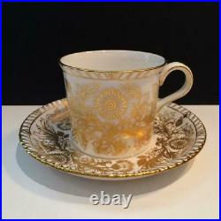 Royal Crown Derby Brocade 4 Flat Cup & Saucer Sets Ch5350