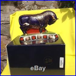 Royal Crown Derby Bull. Boxed