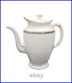 Royal Crown Derby CARLTON BLUE Coffee Pot & Lid EXC smallflaw Bone China