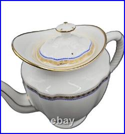 Royal Crown Derby CARLTON BLUE Coffee Pot & Lid EXC smallflaw Bone China