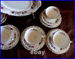 Royal Crown Derby CHATSWORTH A798 Six Pastry Trio Sets with DESSERT CAKE PLATE