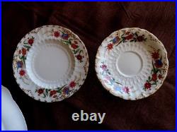 Royal Crown Derby CHATSWORTH A798 Six Pastry Trio Sets with DESSERT CAKE PLATE