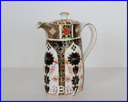 Royal Crown Derby COFFEE POT & LID Old Imari 1128 English Bone China 1st Quality