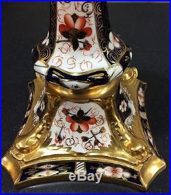 Royal Crown Derby Candlestick China Imari Traditional English Handpainted
