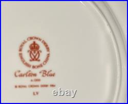 Royal Crown Derby Carlton Blue 8 3/8 Plates Set of 12 Excellent England