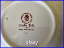 Royal Crown Derby Carlton Blue- A. 1300- 4 Soup Bowls -ROYAL CROWN DERBY 1984