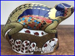 Royal Crown Derby, Chameleon Paperweight, Gold Stopper, 2003, Collectable, Gold