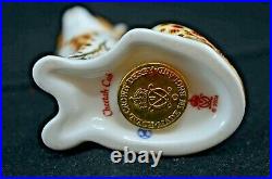 Royal Crown Derby Cheetah Cub Paperweight Gold Stopper