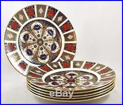 Royal Crown Derby China Old Imari 1128 10½ Dinner Plates X 6 2nd Perfect