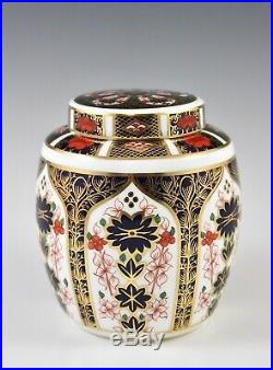 Royal Crown Derby China Old Imari 1128 Small Ginger Jar & Cover Excellent